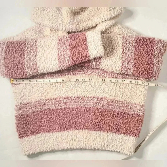 Hippie rose Knitted Fluffy Hooded Cropped Pullover Sweater Sz Small NWOT - Picture 5 of 9
